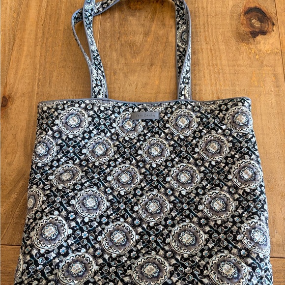Vera Bradley Black and Gray Patterned Tote - Picture 2 of 6